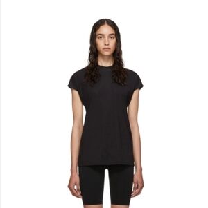 Wone Black Cut Off Tee